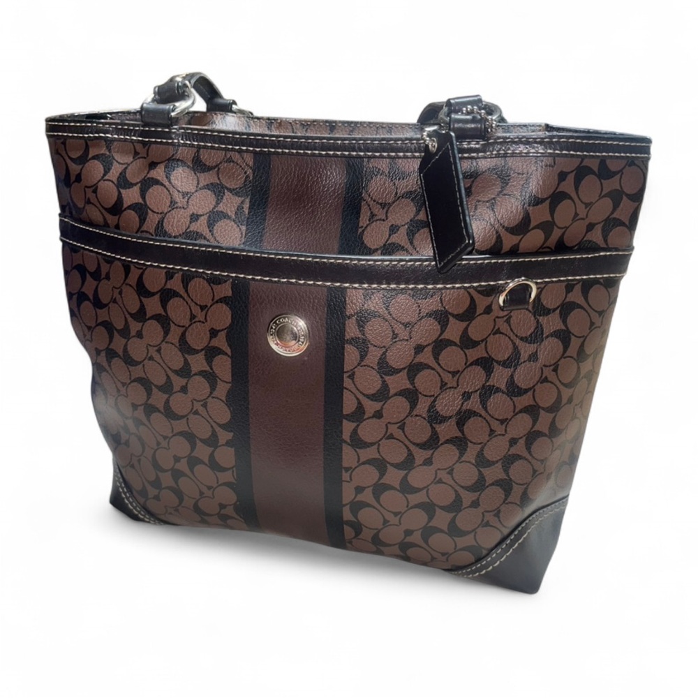 Coach Black and Brown Shoulder Bag - Picture 2 of 5